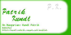 patrik kundl business card